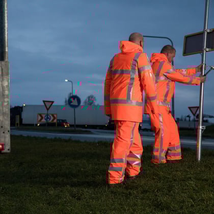 Dolfing high visibility tuinbroek Secunda oranje maat S