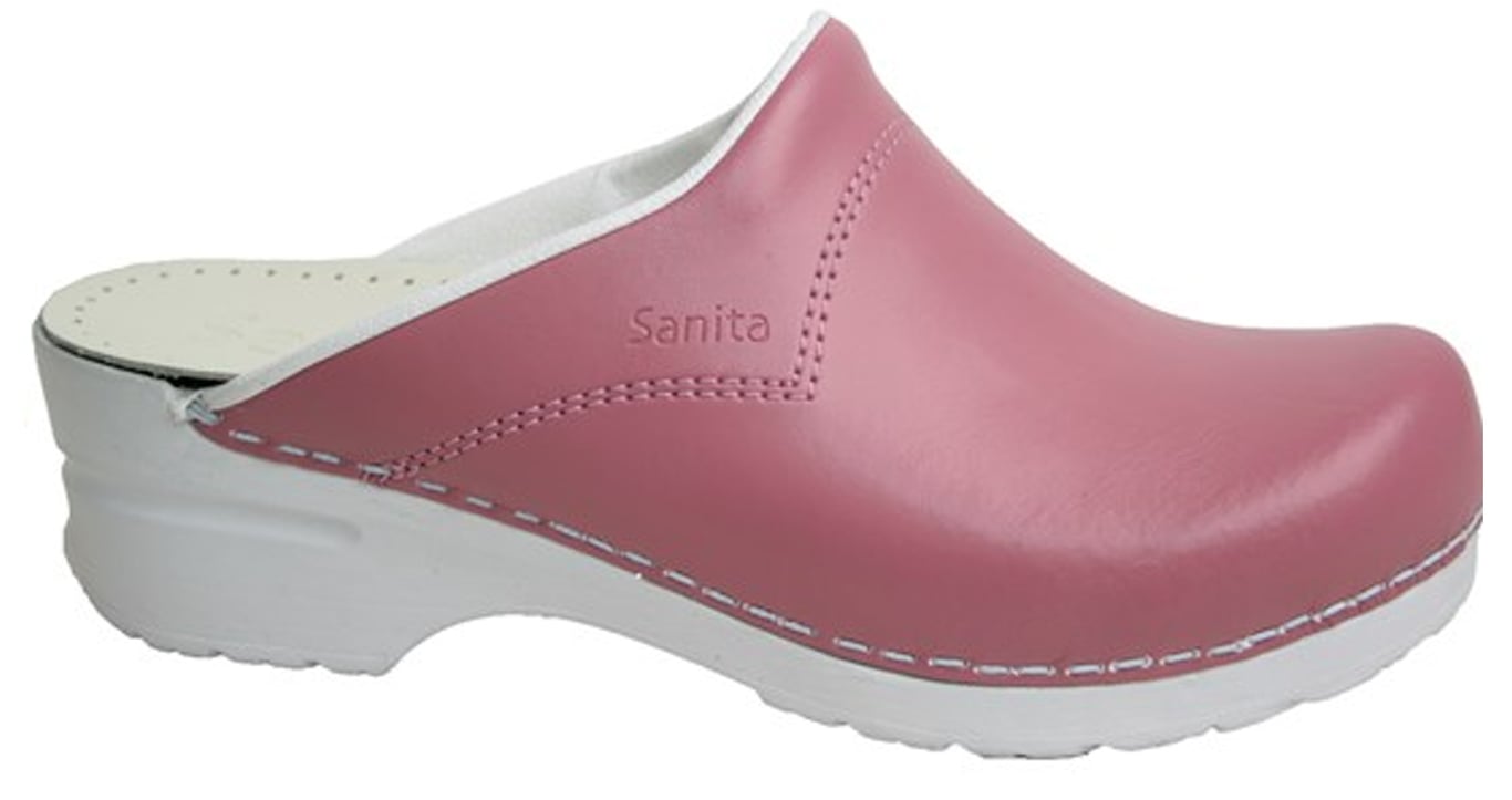 Sanita Flex werkklomp roze open model