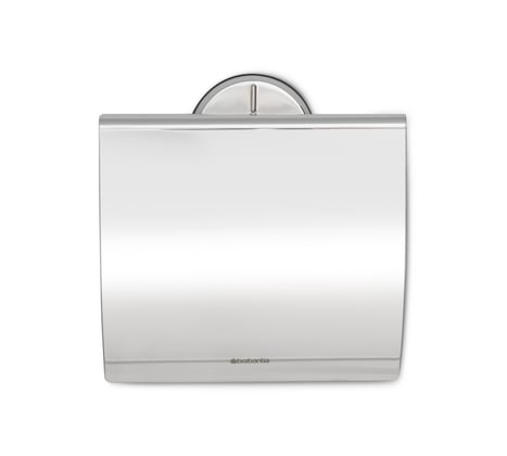 Brabantia brilliant steel toiletrolhouder met klep RVS