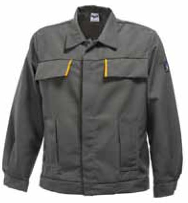 Orcon zuurbestendige jas grijs 100% polyester tacacid
