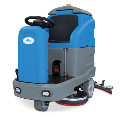 Nilco Flex 80 - 140 BR opzit schrob-zuigmachine op accu incl. schrobborstel