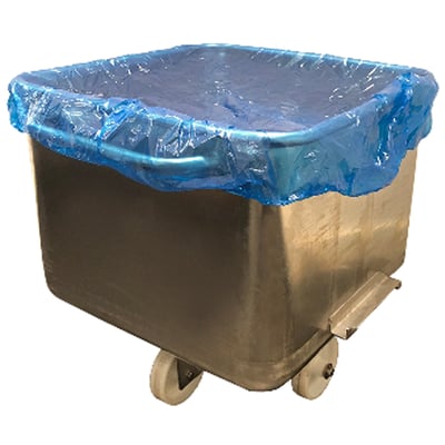 Hoes voor normwagen 72,5x84x25cm 22my blauw 10st 
