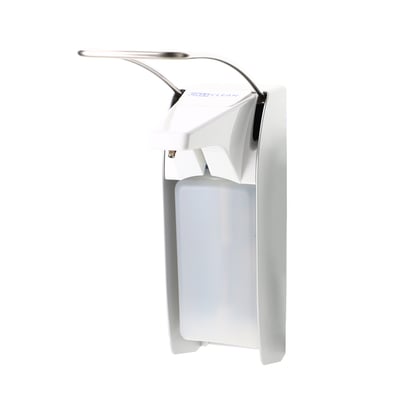 CaluClean zeep- en desinfectiedispenser 500ml aluminium met lange beugel