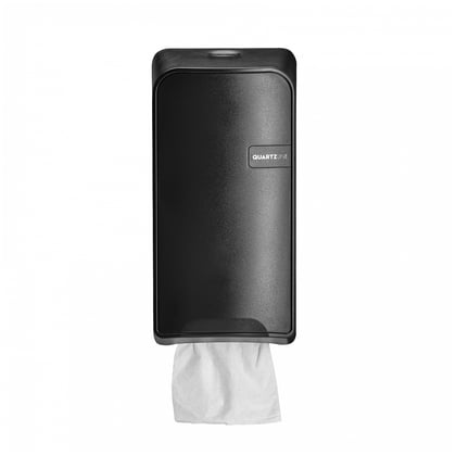 QuartzBlack toiletpapierdispenser  voor gevouwen toiletpapier