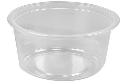 Rond bakje + deksel PP 250ml 101mm transparant 250st