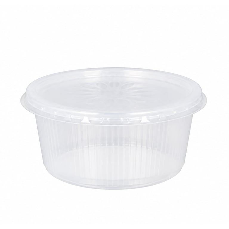 Rond bakje + deksel PP 250ml 101mm transparant 250