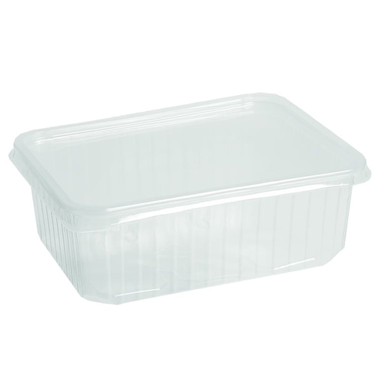 Bakje PP transparant met deksel 1ltr 25st
