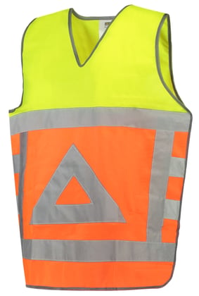 Tricorp tabard verkeersregelaar veiligheidsvest oranje geel maat XS/S