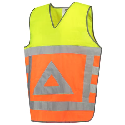 Tricorp tabard verkeersregelaar veiligheidsvest oranje geel maat XS/S