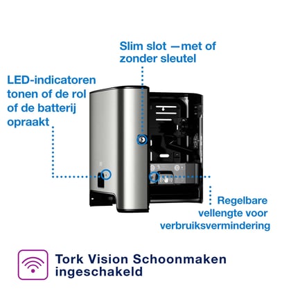 Tork Matic sensor handdoekrol dispenser  RVS H1 systeem