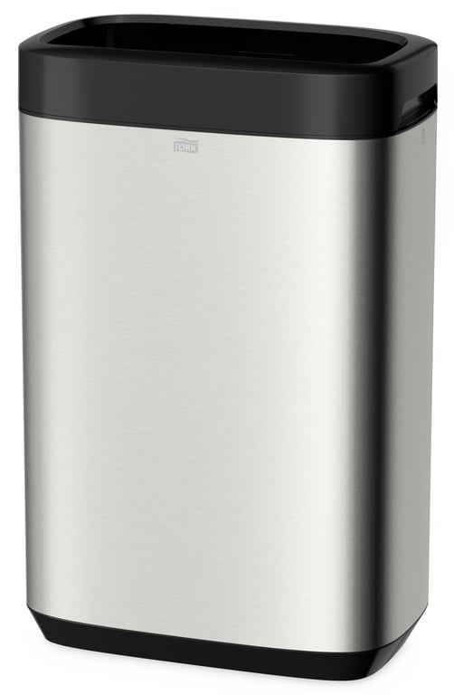 Tork afvalbak rvs/zwart 50ltr
