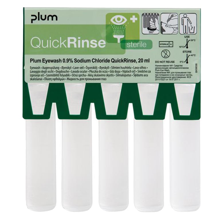 Plum Quickrinse oogspoeling in ampullen 5x20ml