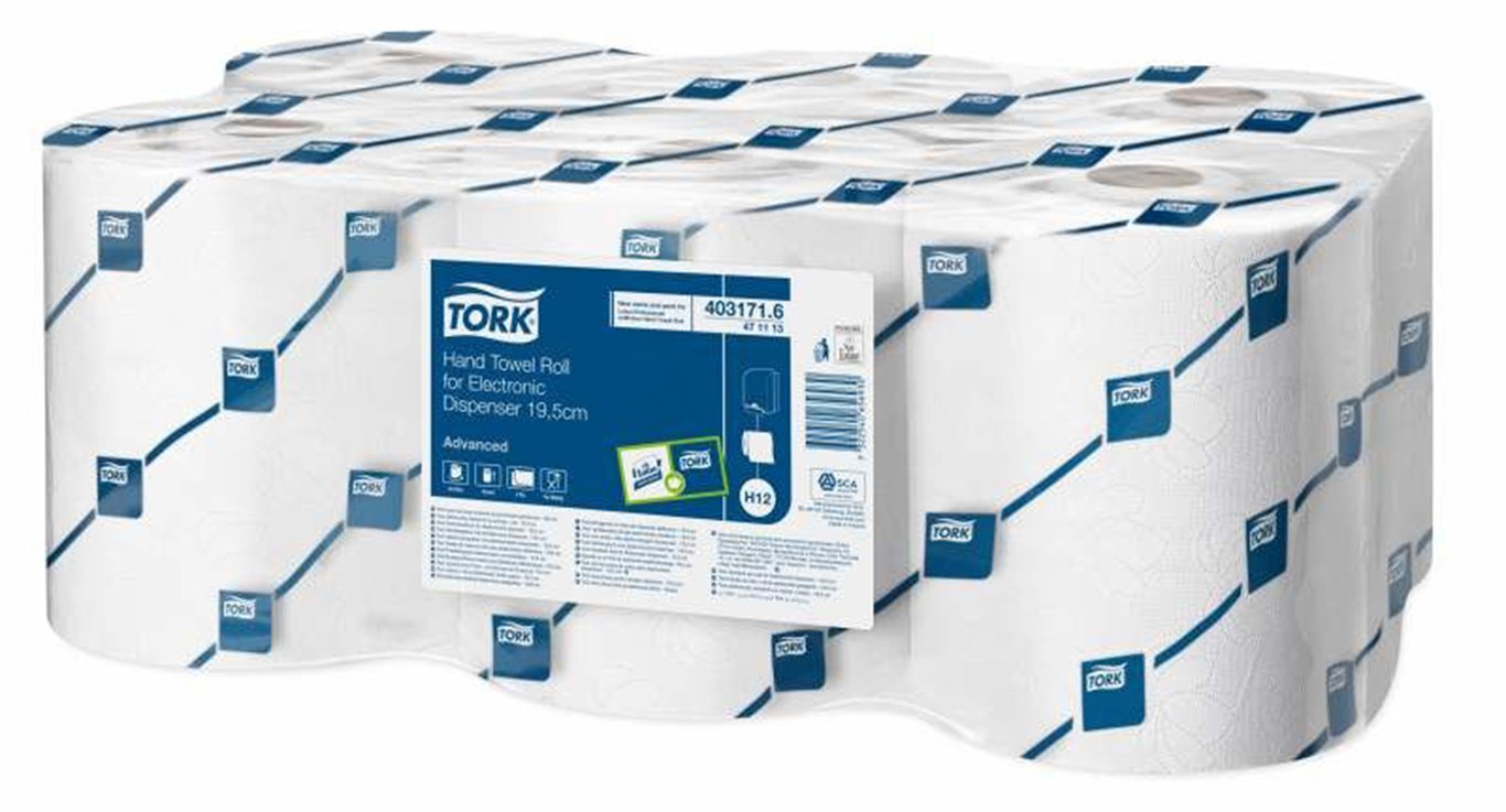 Tork handdoekrol 19,5cm wit H12 advanced 6x1 rol voor elektronische dispenser