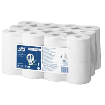 Tork toiletpapier traditioneel hulsloos 2 laags 24 rol x 400 vel wit