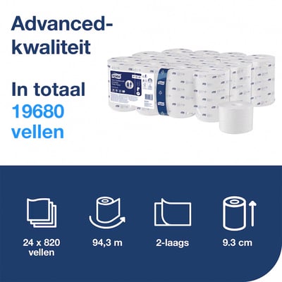 Tork OptiServe toiletpapier advanced 2lgs wit 24 rol
