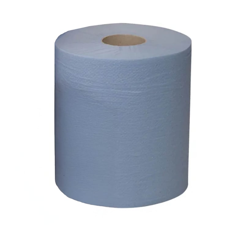 CaluFood poetspapier 1-lgs 300m x 20cm 6 rollen blauw