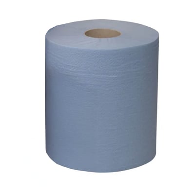 CaluFood poetspapier 1-lgs 300m x 20cm 6 rollen blauw
