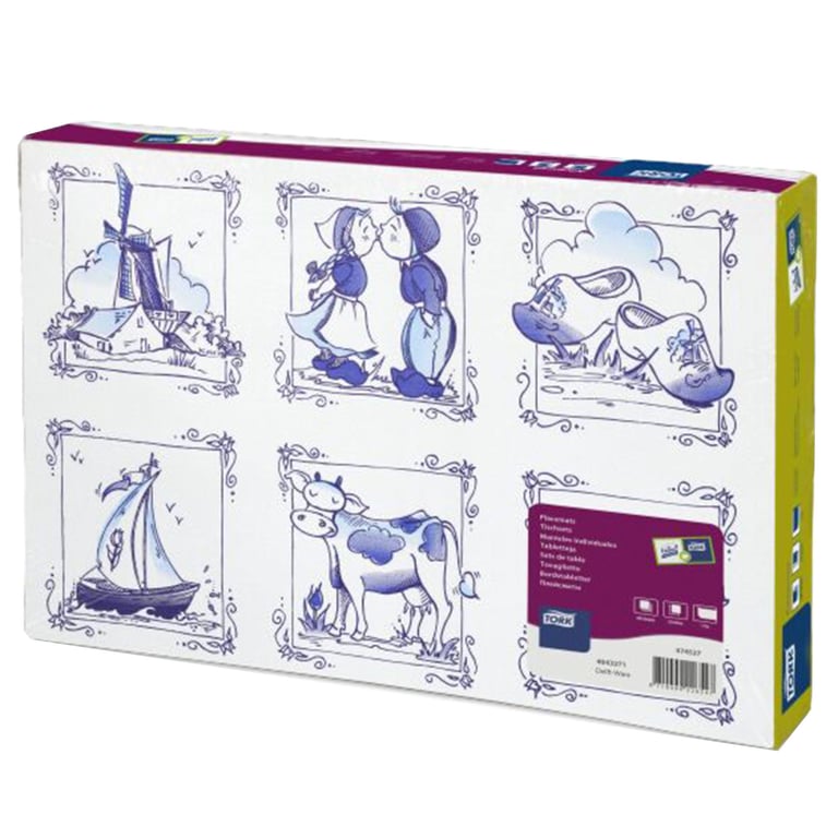 Tork placemat Delfts blauw 1-lgs 31x42cm 500st