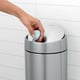 Brabantia wand Touch bin 5ltr RVS  matt steel Finger proof