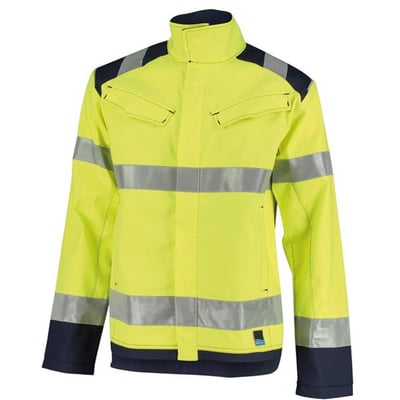 Orcon Capture high visibility werkjas model James geel donkerblauw maat S