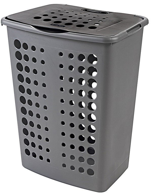 Curver Victor wasbox 60ltr zilver antraciet