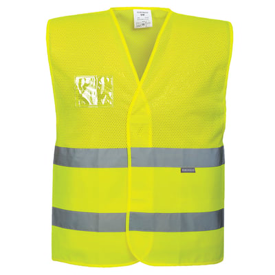 Portwest high visibility veiligheidsvest half mesh geel maat S/M 