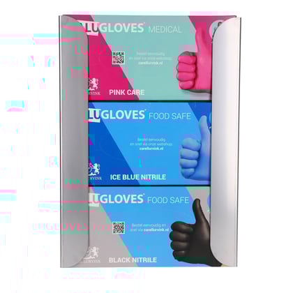 CaluGloves RVS wandhouder voor 3 dispensers 253x71x355mm