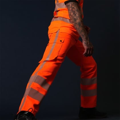 Tricorp werkbroek twill stretch RWS revisible fluor oranje maat 42