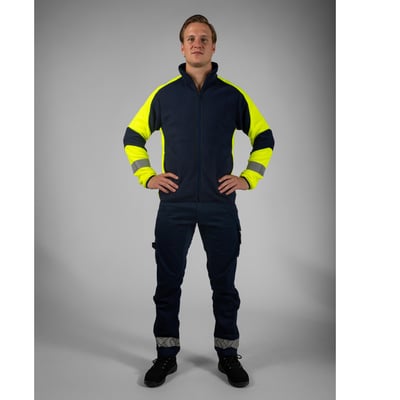 Tricorp Redefined reflective functional stretch werkbroek zwart geel maat 21