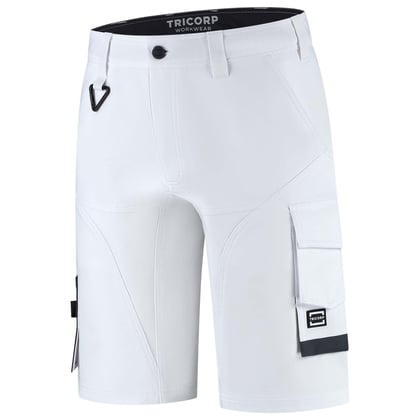 Tricorp Redefined 4-way stretch werkbroek kort wit maat 42