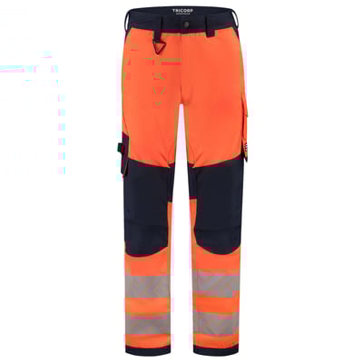 Tricorp Redefined high vis stretch werkbroek met kniestukken oranje blauw maat 21