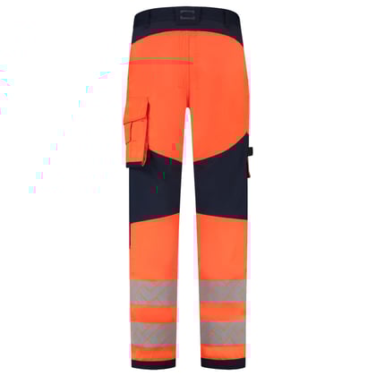 Tricorp Redefined high vis stretch werkbroek met kniestukken oranje blauw maat 21