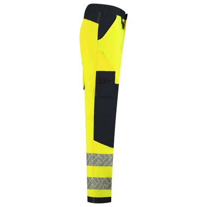 Tricorp Redefined 4-way high vis stretch werkbroek met kniestukken geel blauw  maat 56