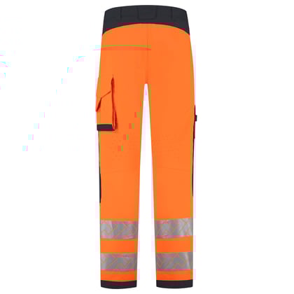 Tricorp Redefined 4-way high vis stretch werkbroek met kniestukken oranje blauw maat 21