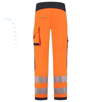 Tricorp Redefined 4-way high vis stretch werkbroek met kniestukken oranje blauw maat 21