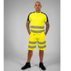 Tricorp Redefined high vis  functional stretch  werkbroek kort geel blauw  maat 66