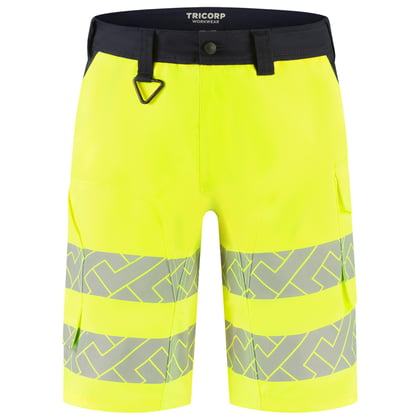 Tricorp Redefined high vis  functional stretch  werkbroek kort geel blauw  maat 66