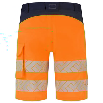 Tricorp Redefined high vis  functional stretch  werkbroek kort oranje blauw maat 42
