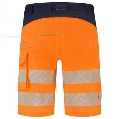 Tricorp Redefined high vis functional stretch werkbroek kort oranje blauw maat 42