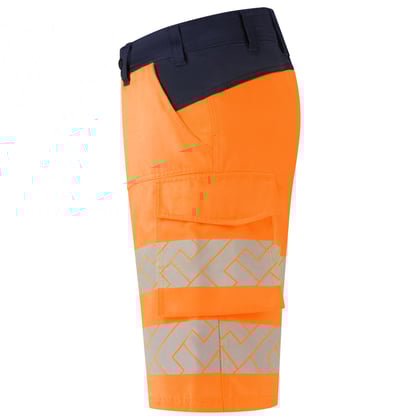 Tricorp Redefined high vis  functional stretch  werkbroek kort oranje blauw maat 42