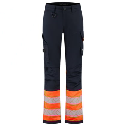 Tricorp Redefined high vis 2-way stretch werkbroek dames inktblauw oranje maat 36