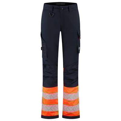 Tricorp Redefined high vis 2-way stretch werkbroek dames inktblauw oranje maat 36