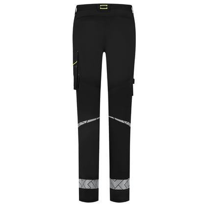 Tricorp Redefined functional reflective stretch  werkbroek dames zwart geel maat 36