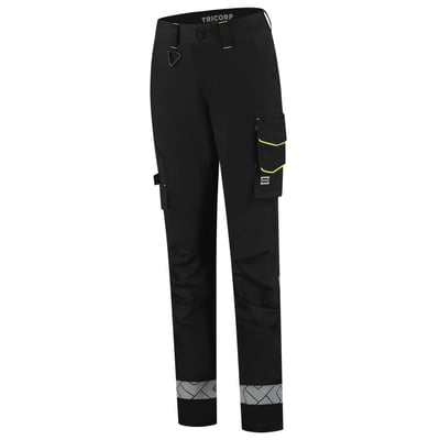 Tricorp Redefined functional reflective stretch werkbroek dames zwart geel maat 36