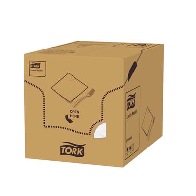 Tork servetten 1-lgs 30x30cm wit 100st
