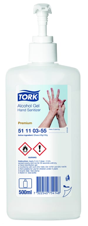 Tork Alcohol Gel Hand Sanitizer Premium pompflacon 500ml