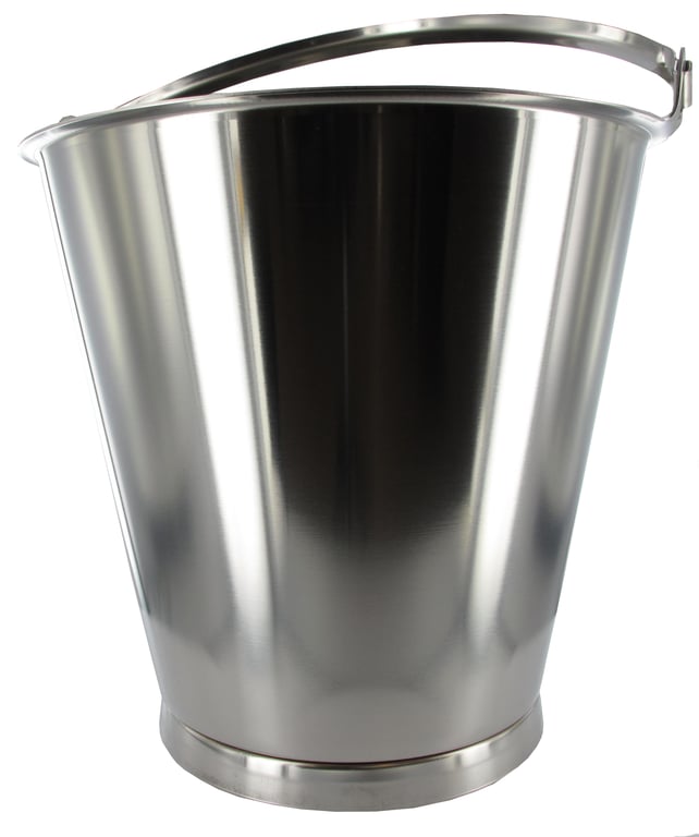 RVS emmer gepolijst met gradering 12ltr