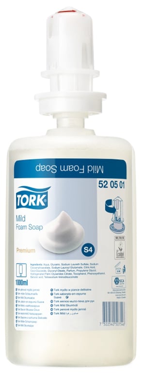 Tork Mild foam soap wit 1000ml