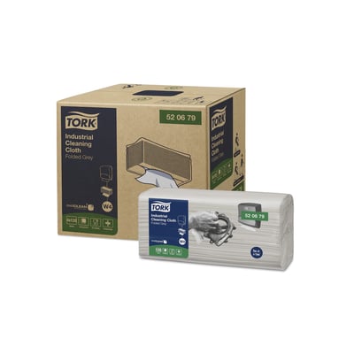 Tork industriele reinigingsdoek 1-lgs grijs 4x120st