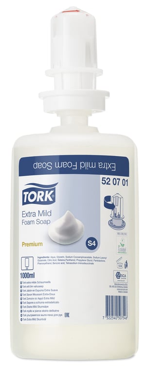 Tork extra milde schuimzeep 1000ml voor S4 systeem